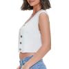 Forever 21 Women’s Cropped Sweater-Knit Vest(White)