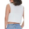 Forever 21 Women’s Cropped Sweater-Knit Vest(White)