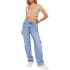 Forever 21 Women’s Crossover Cropped Tee(Walnut)