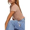 Forever 21 Women’s Crossover Cropped Tee(Walnut)