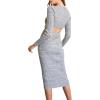 Forever 21 Women’s Cutout Bodycon Dress(Heather Grey)