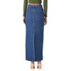 Forever 21 Women’s Denim Midi Slit Skirt(Medium Denim)