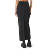 Forever 21 Women’s Denim Midi Slit Skirt(Washed Black)