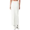 Forever 21 Women’s Denim Midi Slit Skirt(White)