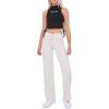 Forever 21 Women’s Embroidered Felt Cute Crop Top(Black)