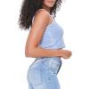 Forever 21 Women’s Embroidered Ice Queen Cropped Cami(Blue)