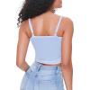 Forever 21 Women’s Embroidered Ice Queen Cropped Cami(Blue)