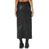 Forever 21 Women’s Faux Leather Maxi Slit Skirt(Black)