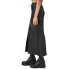 Forever 21 Women’s Faux Leather Maxi Slit Skirt(Black)
