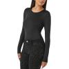 Forever 21 Women’s Fitted Long-sleeve Bodysuit(Black)