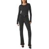 Forever 21 Women’s Fitted Long-sleeve Bodysuit(Black)