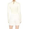 Forever 21 Women’s Fitted Long-sleeve Bodysuit(White)