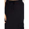 Forever 21 Women’s Fleece Cargo Midi Skirt(Black)