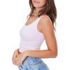 Forever 21 Women’s Floral Embroidered Crop Top(Pink)