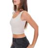 Forever 21 Women’s Floral Embroidered Crop Top(Sandshell)