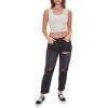 Forever 21 Women’s Floral Embroidered Crop Top(Sandshell)