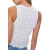 Forever 21 Women’s Floral Lace Scalloped Top(White)