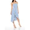 Forever 21 Women’s Frayed Denim Tulip-Hem Midi Dress(Medium Denim)