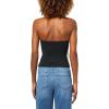 Forever 21 Women’s Halter Top with Graphic Print Casual Trend Style(Black)