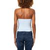 Forever 21 Women’s Halter Top with Graphic Print Casual Trend Style(Blue)