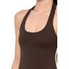 Forever 21 Women’s Halter Top with Graphic Print Casual Trend Style(Brown)