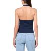 Forever 21 Women’s Halter Top with Graphic Print Casual Trend Style(Navy)