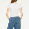Forever 21 Women’s Hourglass Fitted T-Shirt(Cloud Heather Grey)