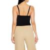 Forever 21 Women’s Lace-Trim Rosette Cropped Cami(Black)