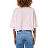 Forever 21 Women’s Mesh Cropped Boxy Football Tee with Screen Graphics(Pink)