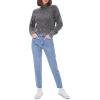 Forever 21 Women’s Mineral Wash Mock Neck Sweater(Charcoal)