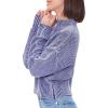 Forever 21 Women’s Mineral Wash Mock Neck Sweater(Royal)