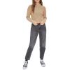 Forever 21 Women’s Mineral Wash Mock Neck Sweater(Taupe)