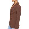 Forever 21 Women’s Notched Double-Breasted Blazer(Chocolate)
