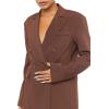 Forever 21 Women’s Notched Double-Breasted Blazer(Chocolate)