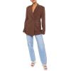 Forever 21 Women’s Notched Double-Breasted Blazer(Chocolate)