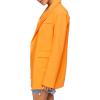 Forever 21 Women’s Notched Double-Breasted Blazer(Tangerine)