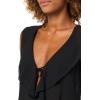 Forever 21 Womens Paulette Top with Ruffle Trim(Black)