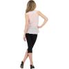 Forever 21 Womens Paulette Top with Ruffle Trim(Pink)