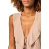 Forever 21 Womens Paulette Top with Ruffle Trim(Taupe)