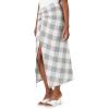 Forever 21 Women’s Plaid A-line Maxi Skirt(White)