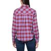 Forever 21 Women’s Plaid Button-Front Flannel Shirt(Lavender)