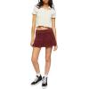 Forever 21 Women’s Pleated Corduroy Mini Skirt(Merlot)