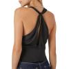 Forever 21 Women’s Plunging Knotted Satin Tank Top(Black)