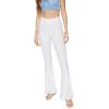 Forever 21 Women’s Pointelle High-Rise Flare Pants(White)