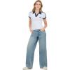 Forever 21 Womens Polo Tee with Embroidery(Grey)