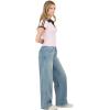 Forever 21 Womens Polo Tee with Embroidery(Pink)