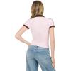 Forever 21 Womens Polo Tee with Embroidery(Pink)