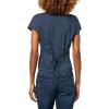 Forever 21 Women’s Poplin Button Down Collared Shirt with Self Tie Back(Navy)