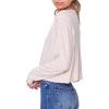 Forever 21 Women’s Ribbed Button-Front Top(Oatmeal)