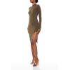 Forever 21 Women’s Ribbed Knit Midi Sweater Dress(Cypress)